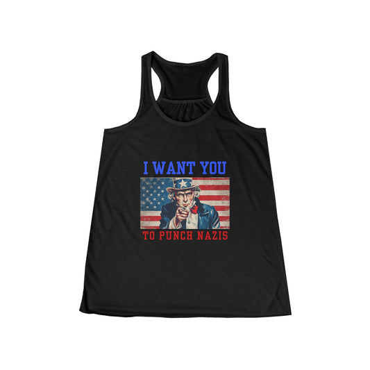 I Want You To Punch Nazis - Women's Racerback Tank