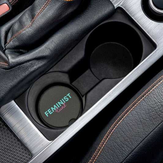 Feminist Cnt - Soapstone Car Coaster
