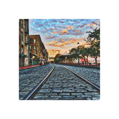 Historic River Street Sunrise - Metal Art Print