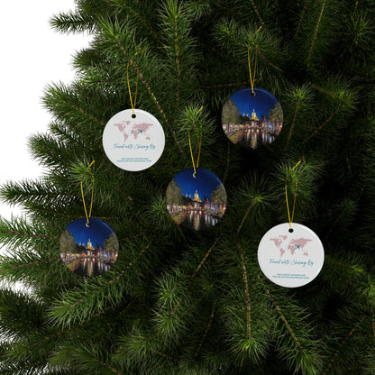 Amsterdam at Night by Chasing Oz - Ceramic Ornaments