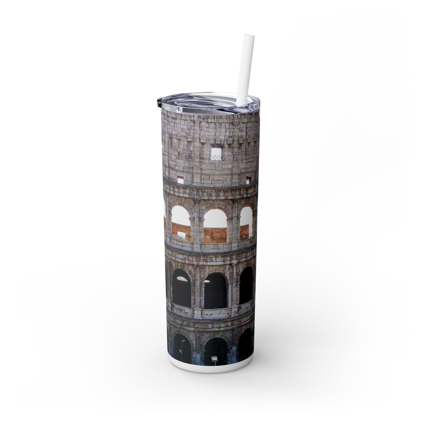 Chasing Oz Art Rome Coliseum - Skinny Tumbler with Straw, 20oz