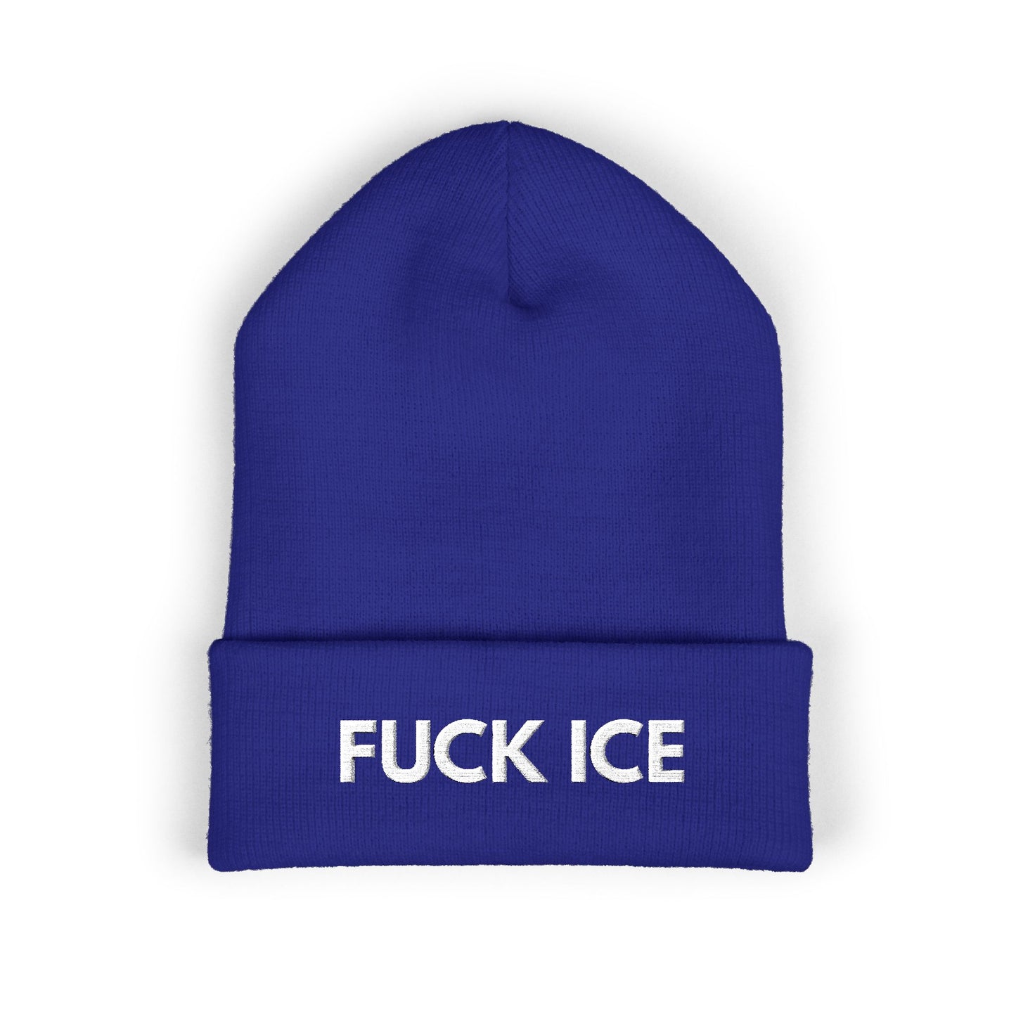 FUCK ICE - Embroidered Cuffed Beanie