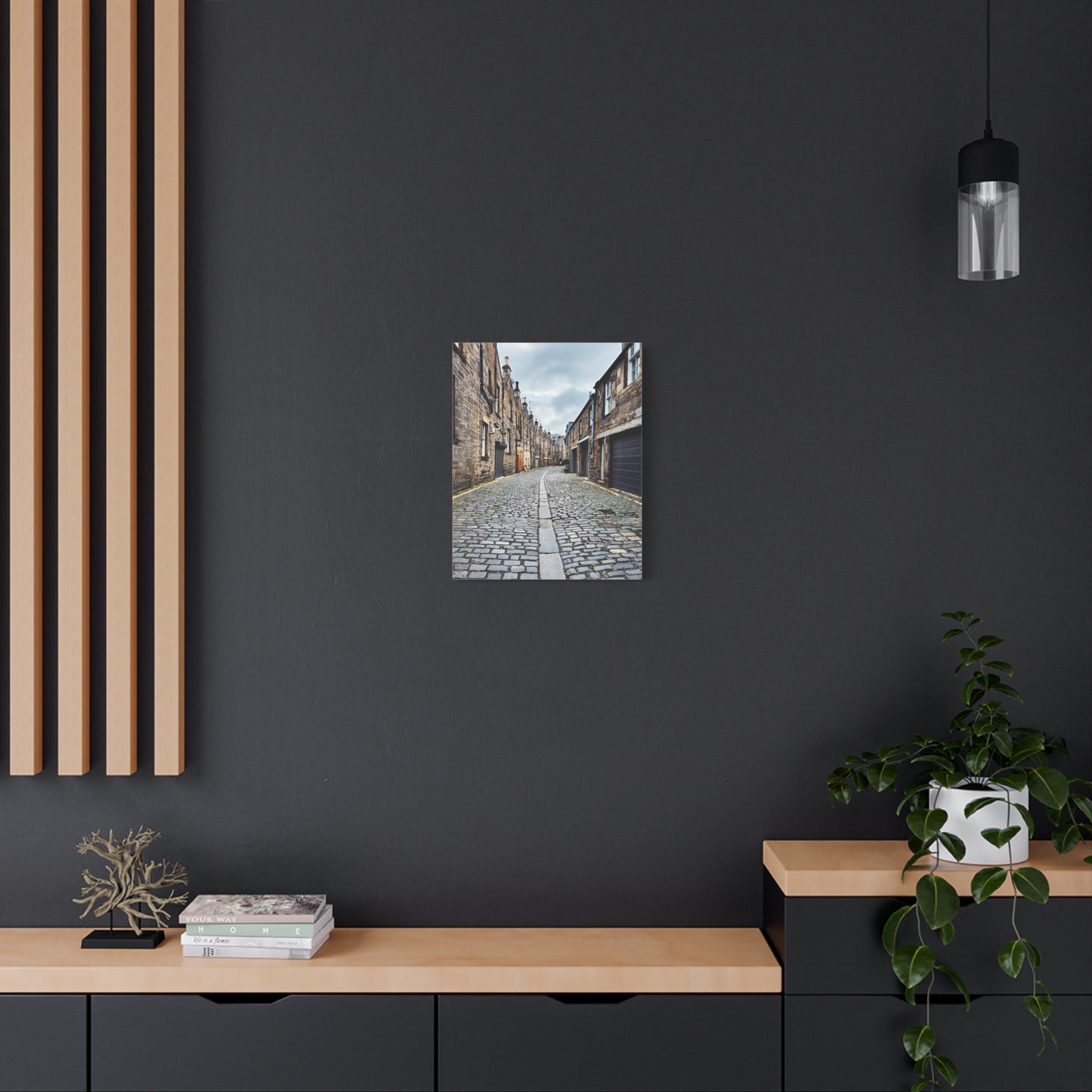 Scotland Cobblestone Alley - Stretch Matte Canvas (1.25")