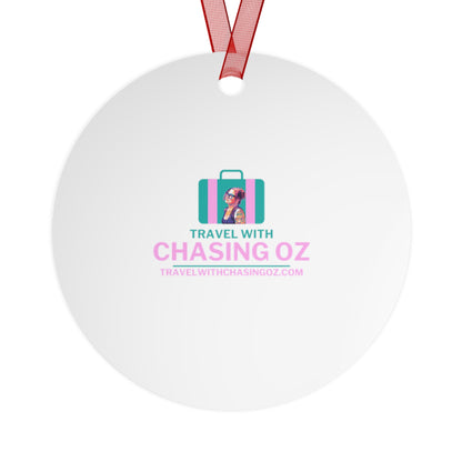 Chasing Oz Art Iceland Night Ice - Metal Ornament