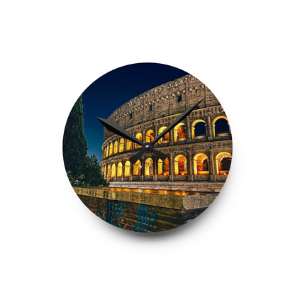 Chasing Oz Art Rome Coliseum Acrylic Wall Clock