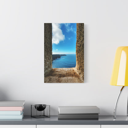 Cliffs of Moher Ireland Coastal Window View - Stretched Canvas Print (1.25")