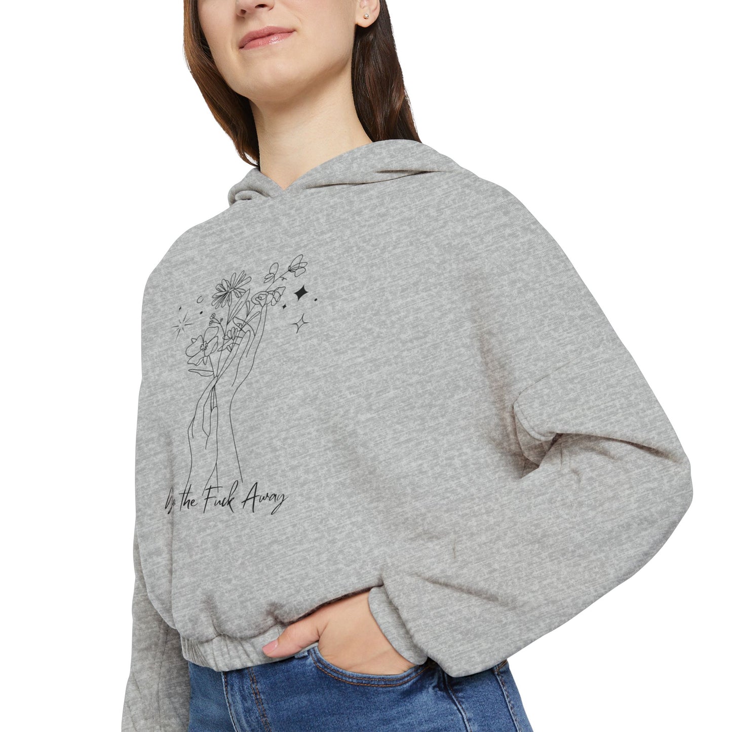 Please Go The F Away Women's Cinched Bottom Hoodie