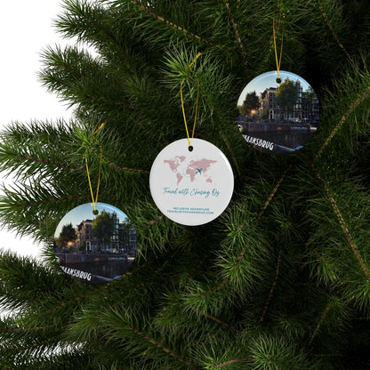 Amsterdam Canal View Sunset - Double-sided Ceramic Ornaments