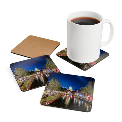 Amsterdam Night Sky by Chasing Oz - Corkwood Coaster Set