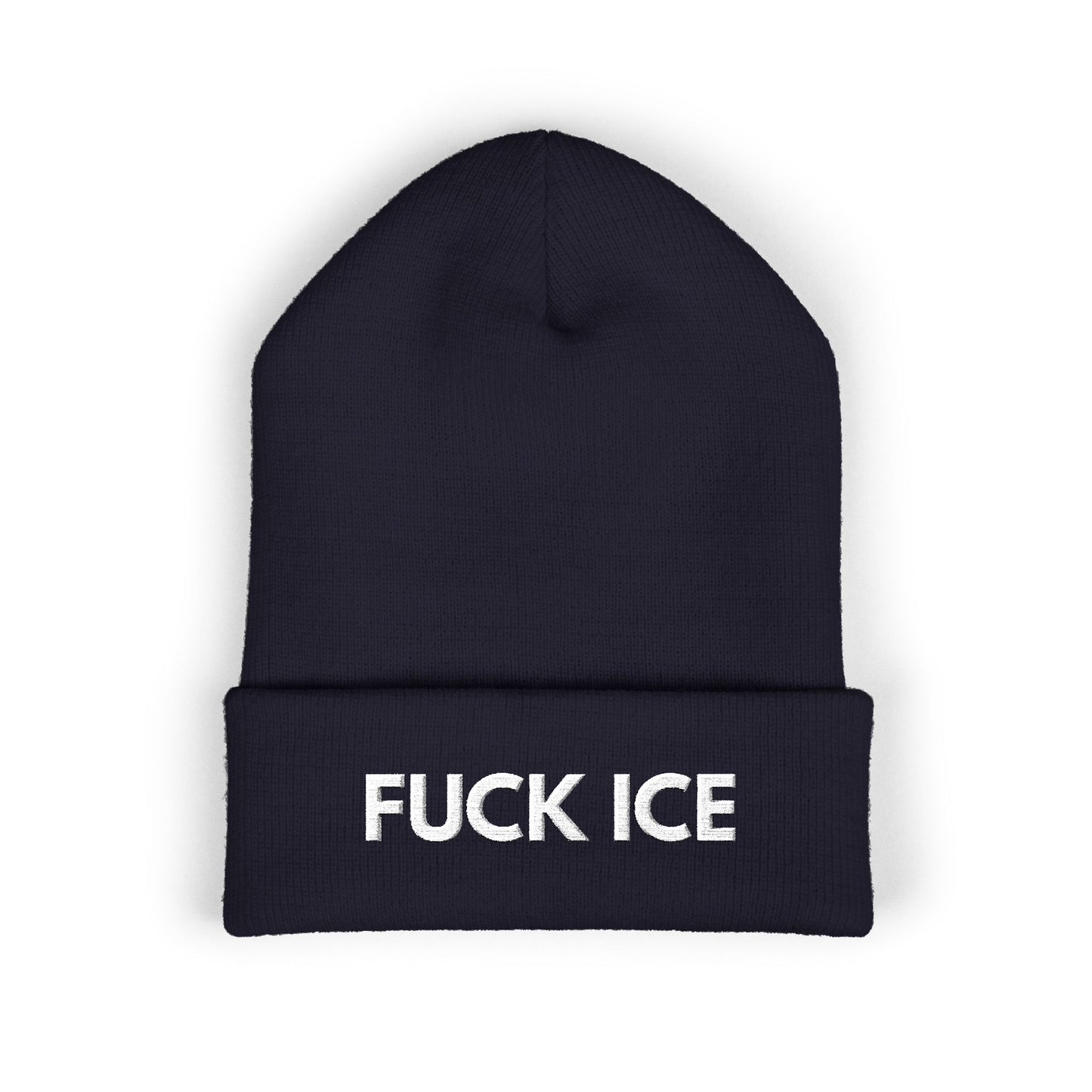 FUCK ICE - Embroidered Cuffed Beanie