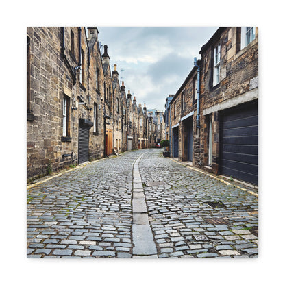 Scotland Cobblestone Alley - Stretch Matte Canvas (1.25")