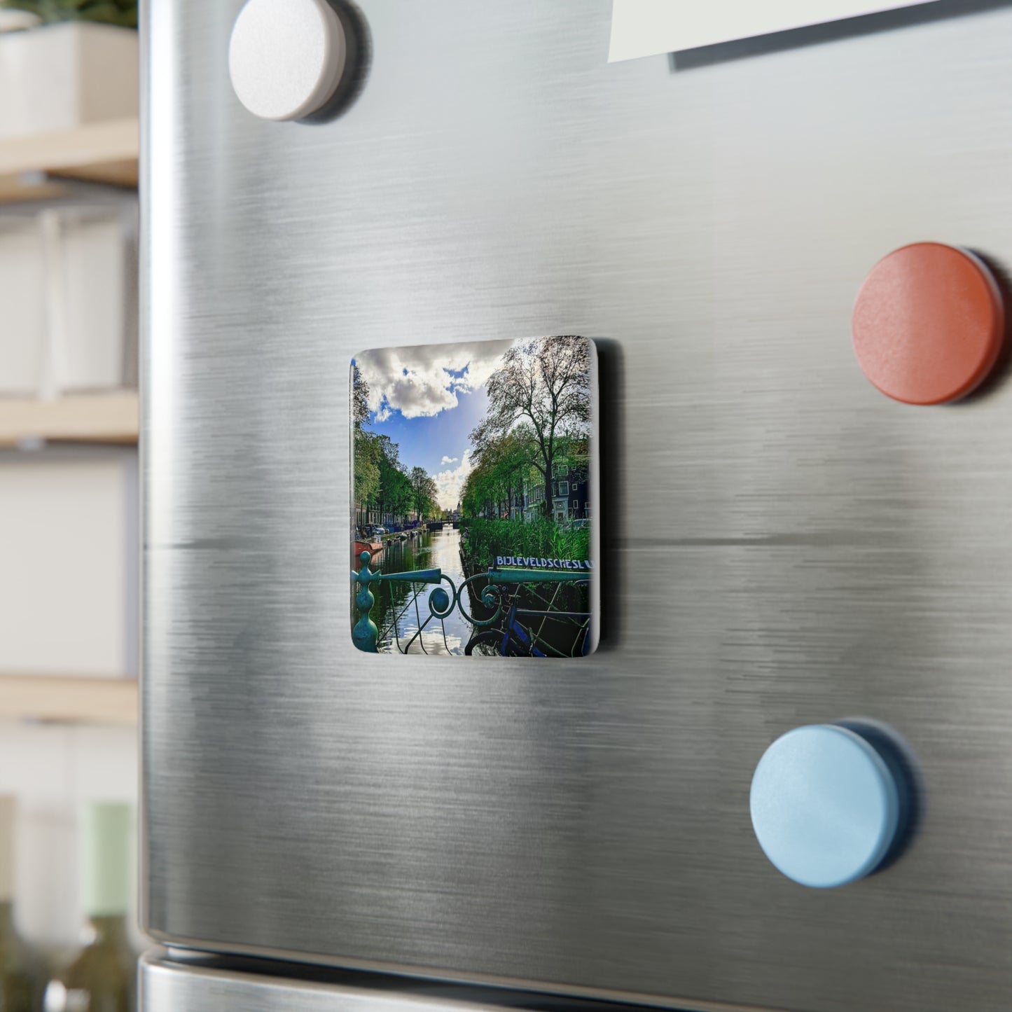Amsterdam Sunny Canal - Porcelain Magnet