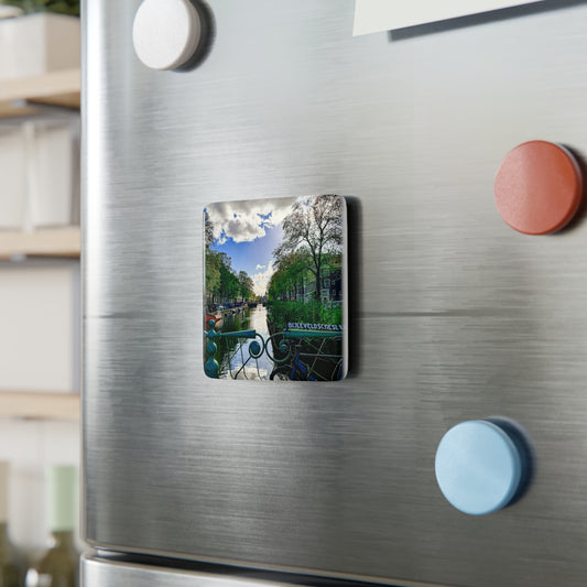 Amsterdam Sunny Canal - Porcelain Magnet