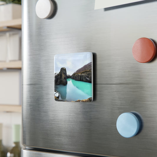Iceland Winter Water - Porcelain Magnet