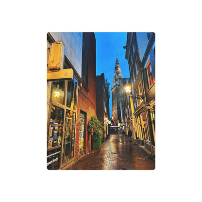 Amsterdam Alley Nightscape - Metal Art Sign