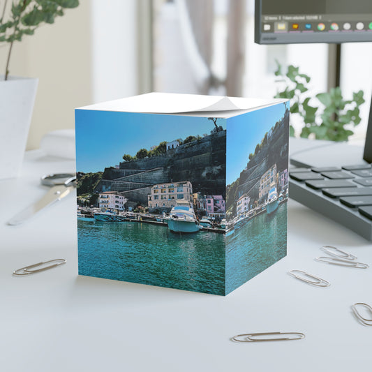 Capri Italy waterfront — Scenic Sticky Note Cube