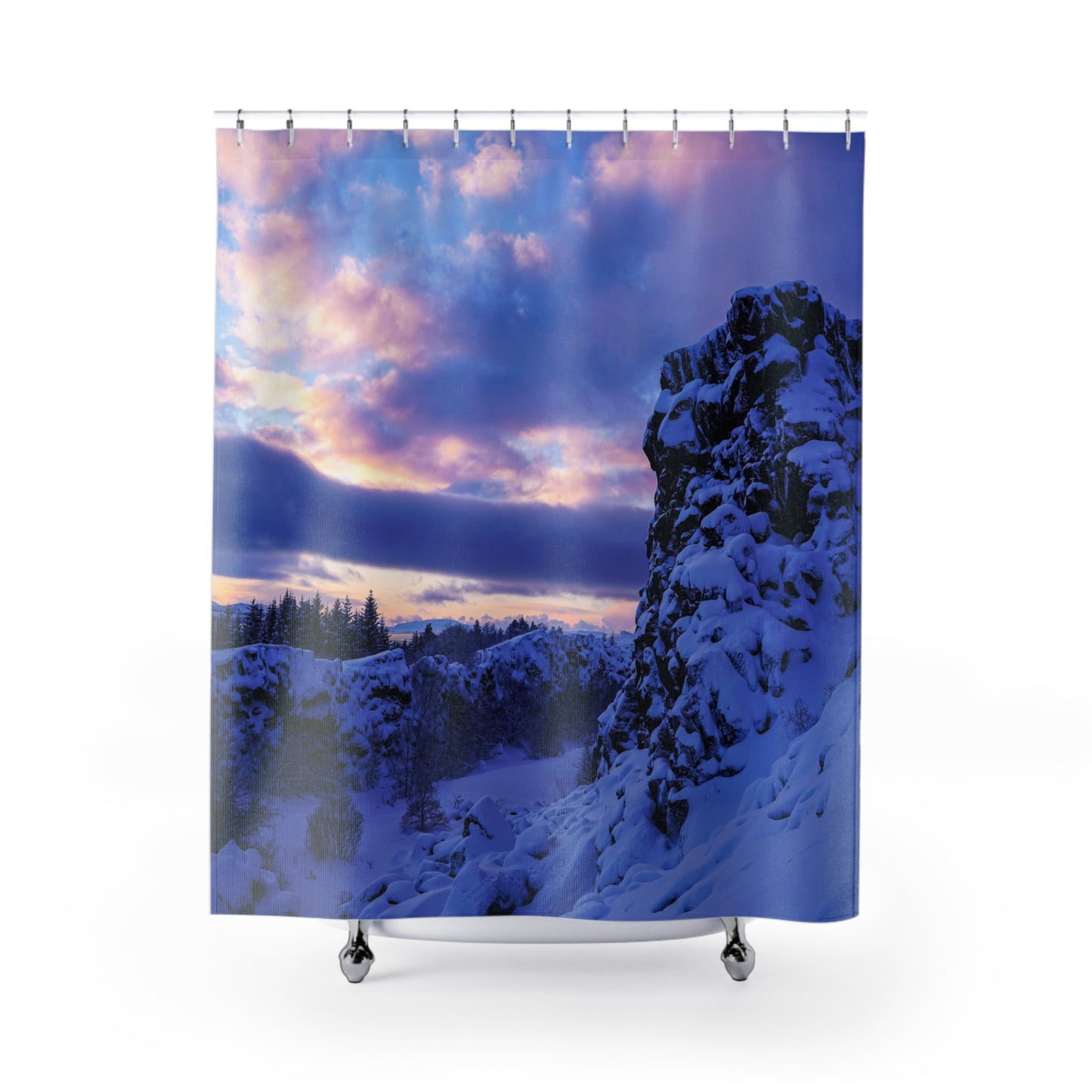 Chasing Oz Art Iceland Sunrise Shower Curtain