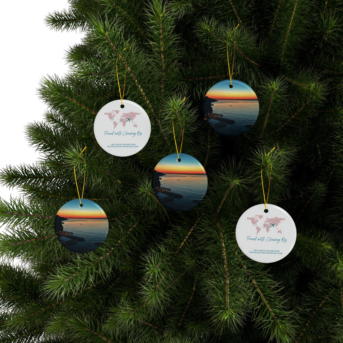 Sorrento Sunset by Chasing Oz - Ceramic Ornaments