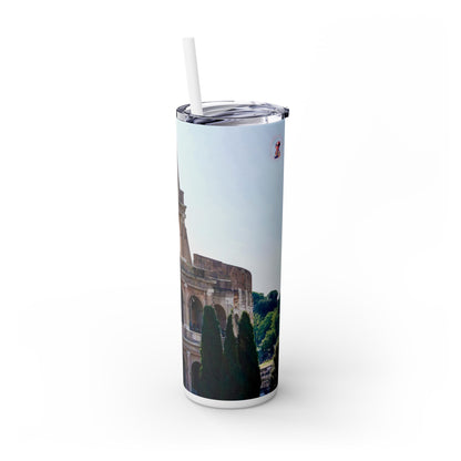 Chasing Oz Art Rome Coliseum - Skinny Tumbler with Straw, 20oz