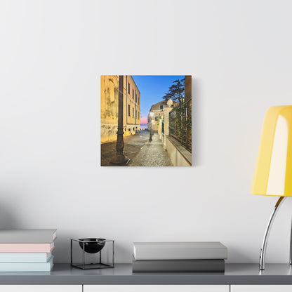 Amalfi Coast Nights Sunset Coastal Alley - Matte Canvas Print (1.25")
