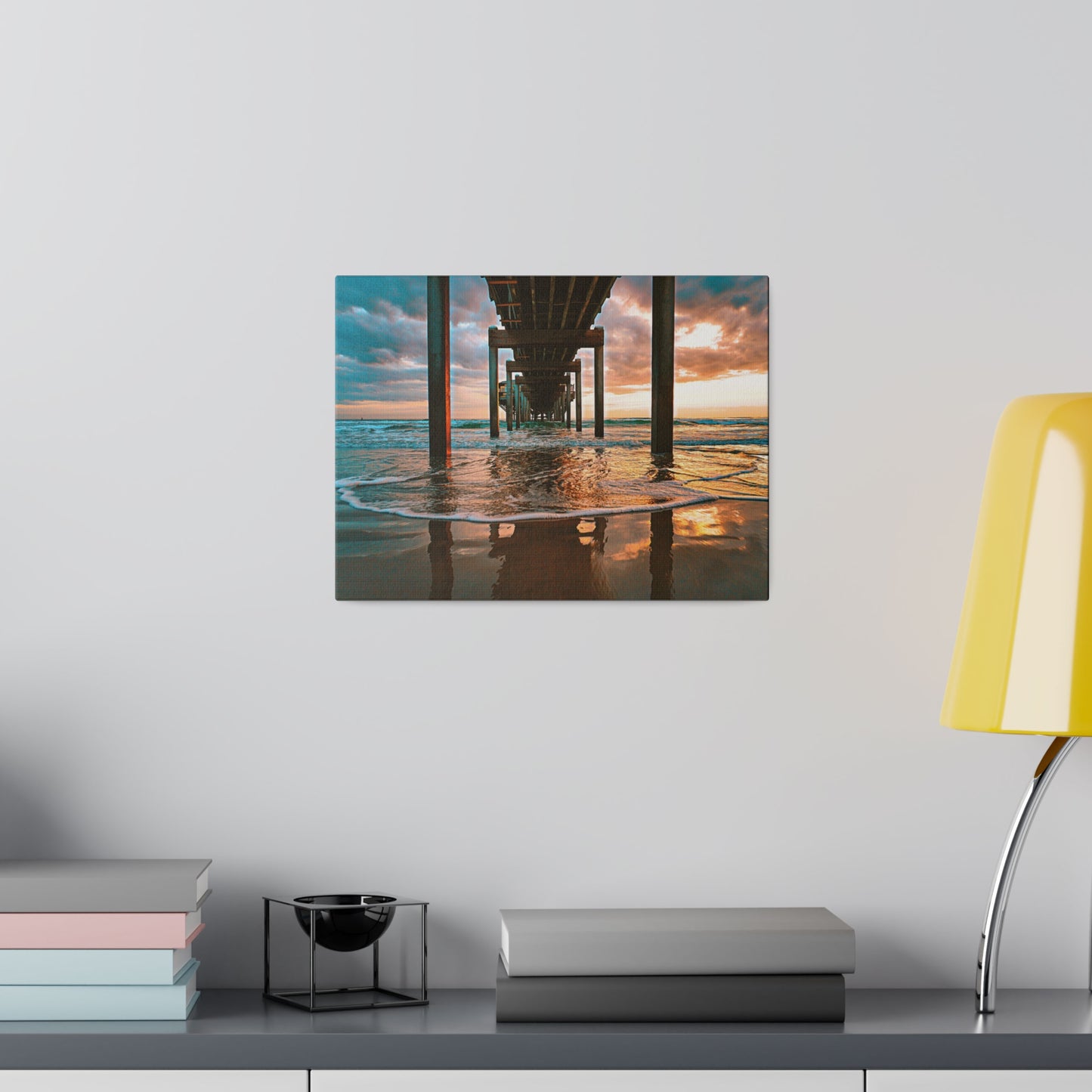 Pier Sunrise Florida Matte Stretched Canvas 0.75"