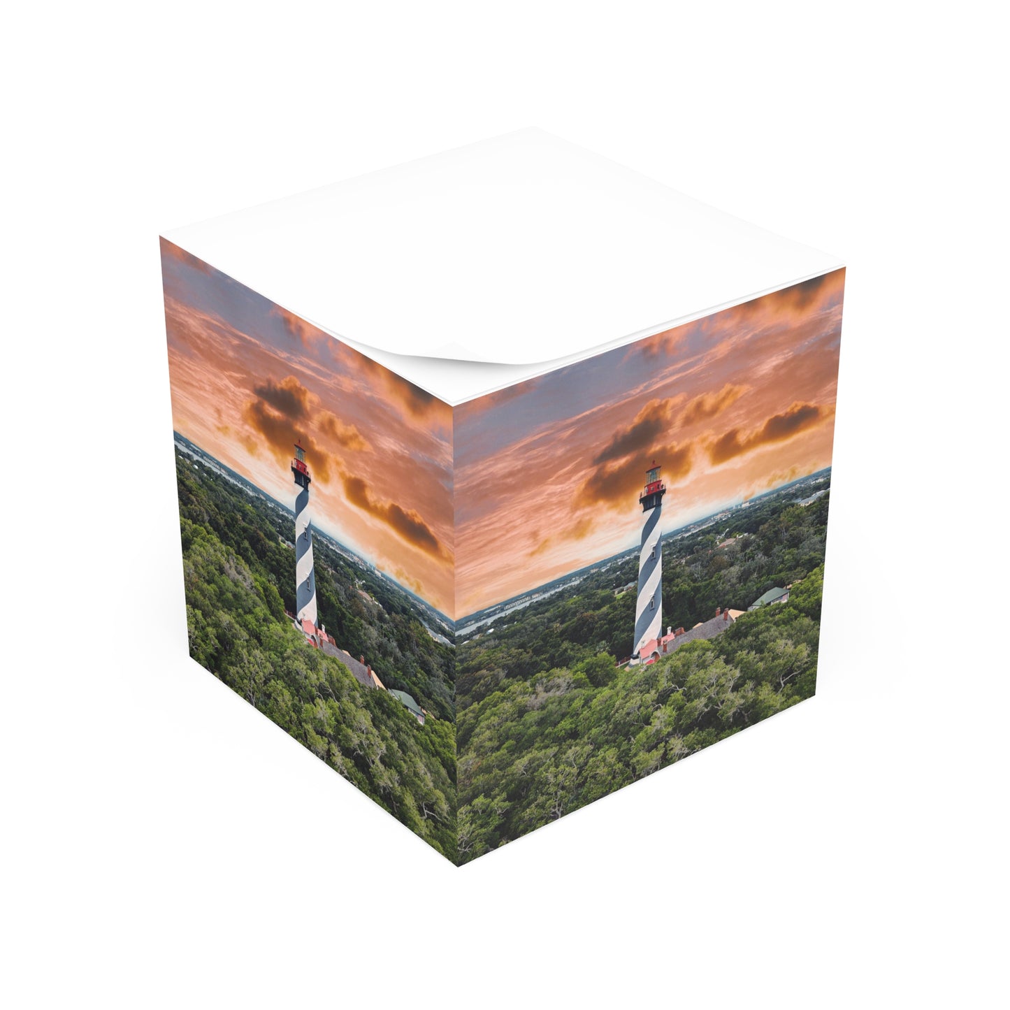 Chasing Oz Art St. Augustine Lighthouse Sunset - 700 Page Note Cube