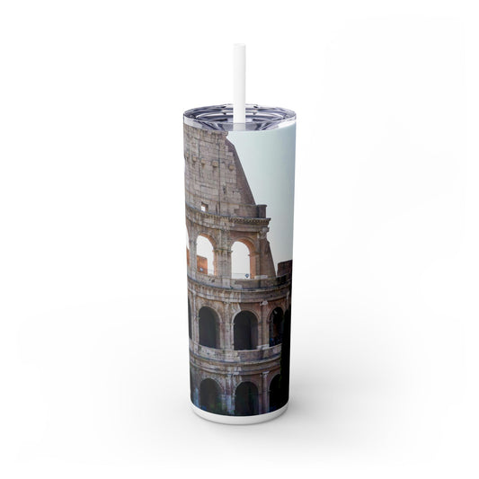 Chasing Oz Art Rome Coliseum - Skinny Tumbler with Straw, 20oz