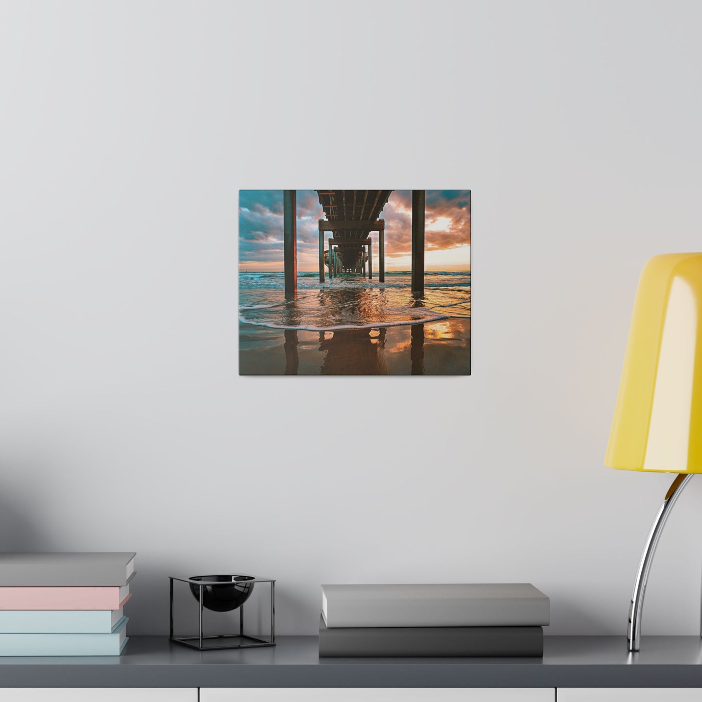 Pier Sunrise Florida Matte Stretched Canvas 0.75"