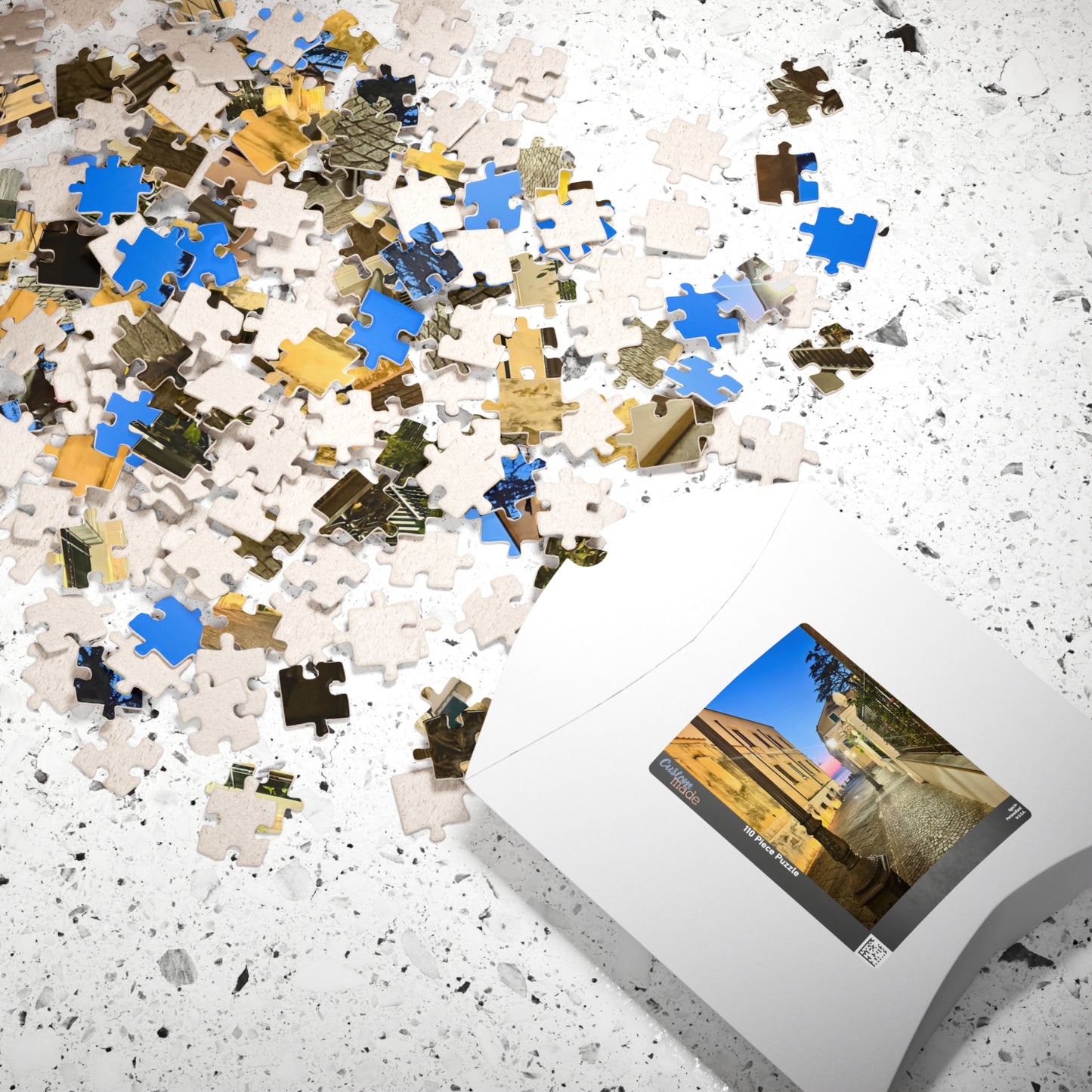 Amalfi Coast Nights Sunset Coastal Alley- Puzzle