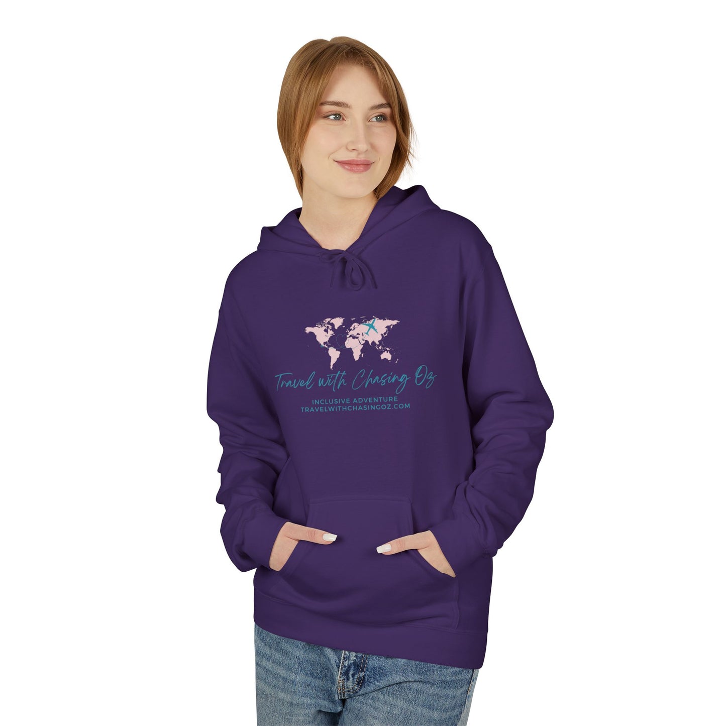 Travel with Chasing Oz - Softstyle Fleece Hoodie