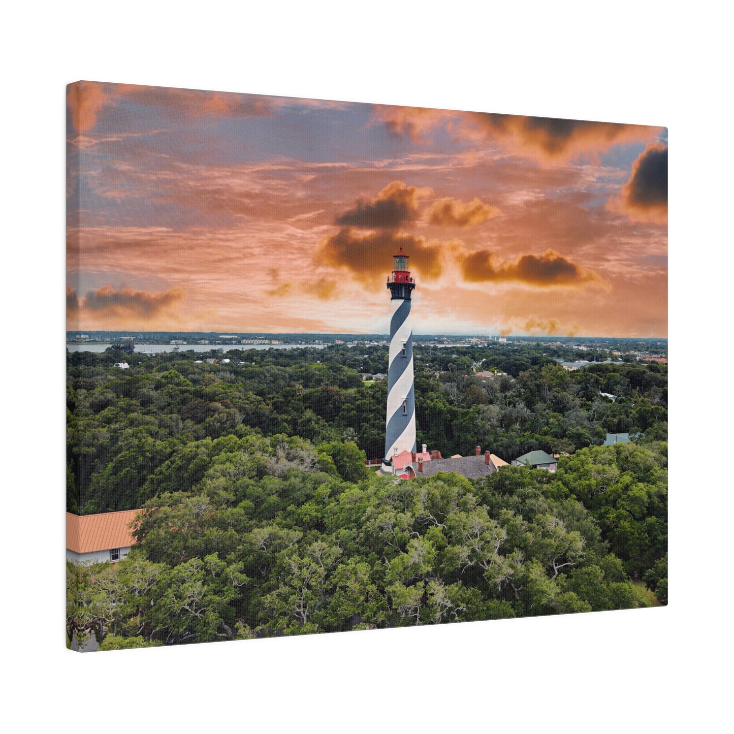 Chasing Oz Art St. Augustine Lighthouse Matte Canvas Stretched - 0.75"