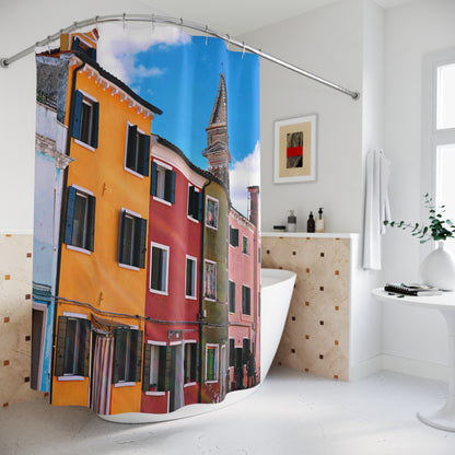 Chasing Oz Art Burano Sun Shower Curtain