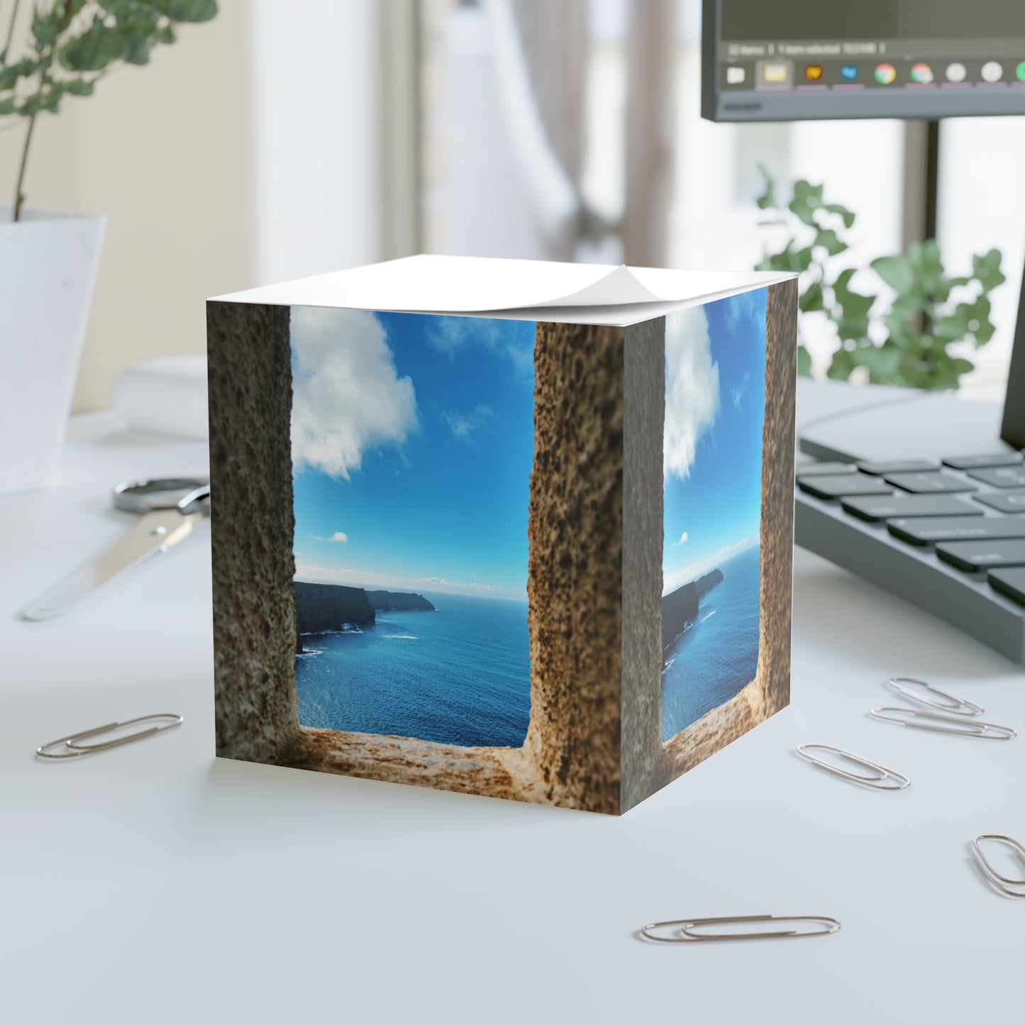 Cliffs of Moher Ireland View — Scenic Sticky Note Cube