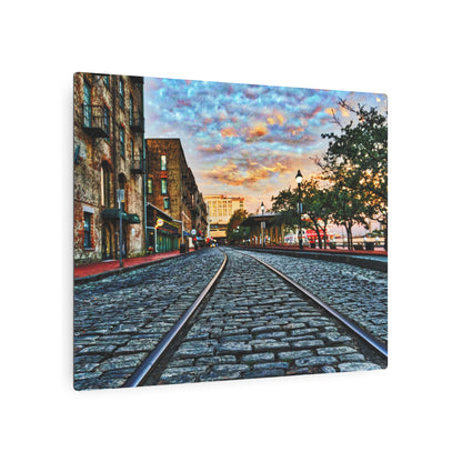 Historic River Street Sunrise - Metal Art Print