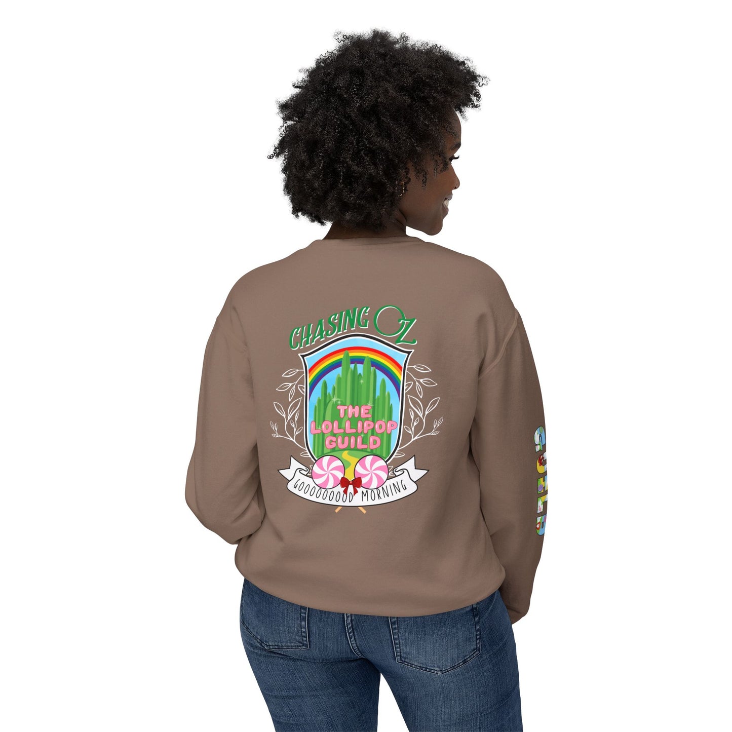 Lollipop Guild Logo on the Back - Unisex Crewneck Sweatshirt