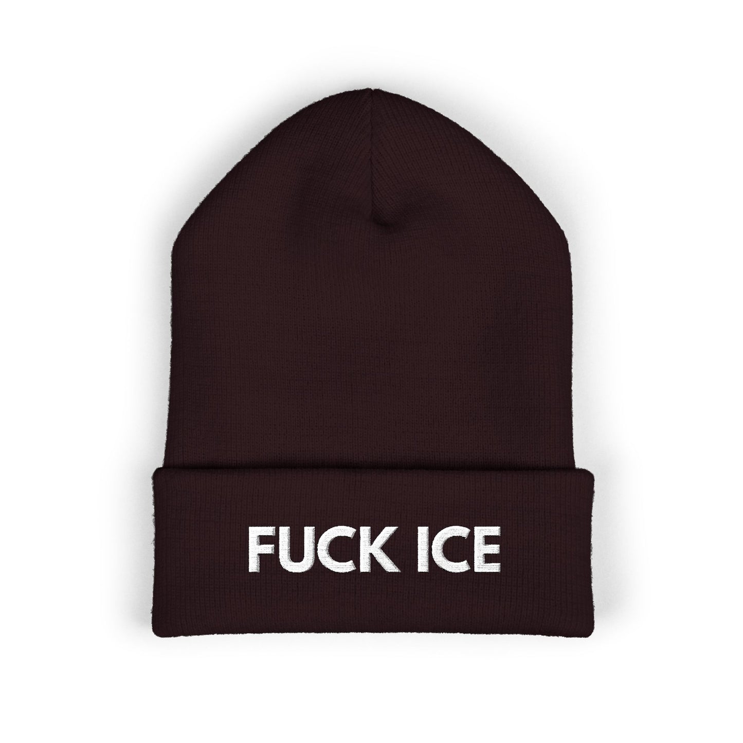 FUCK ICE - Embroidered Cuffed Beanie