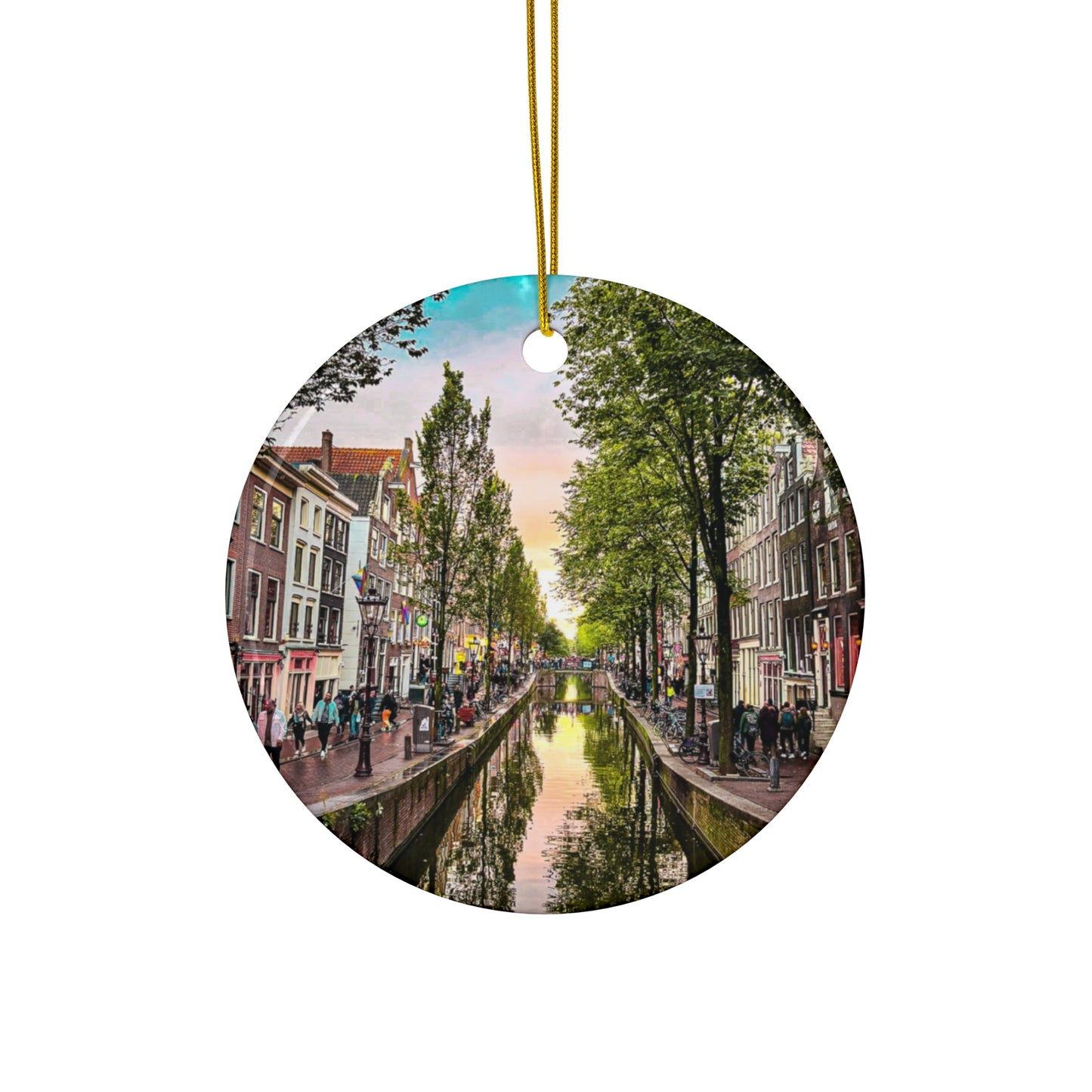 Chasing Oz Art Amsterdam Sunset - Ceramic Ornament