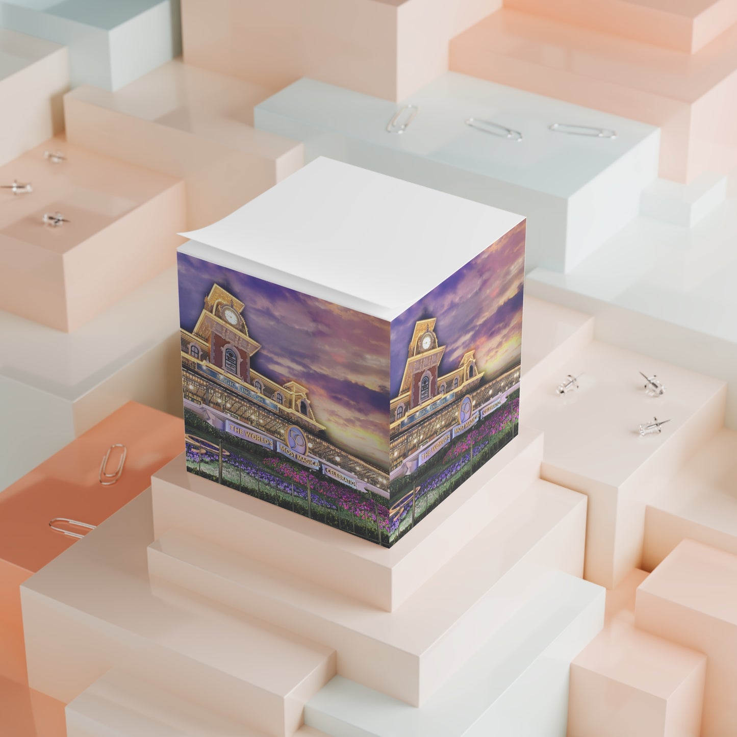 Chasing Oz Art Magic Kingdom Sunset -700 Page Note Cube