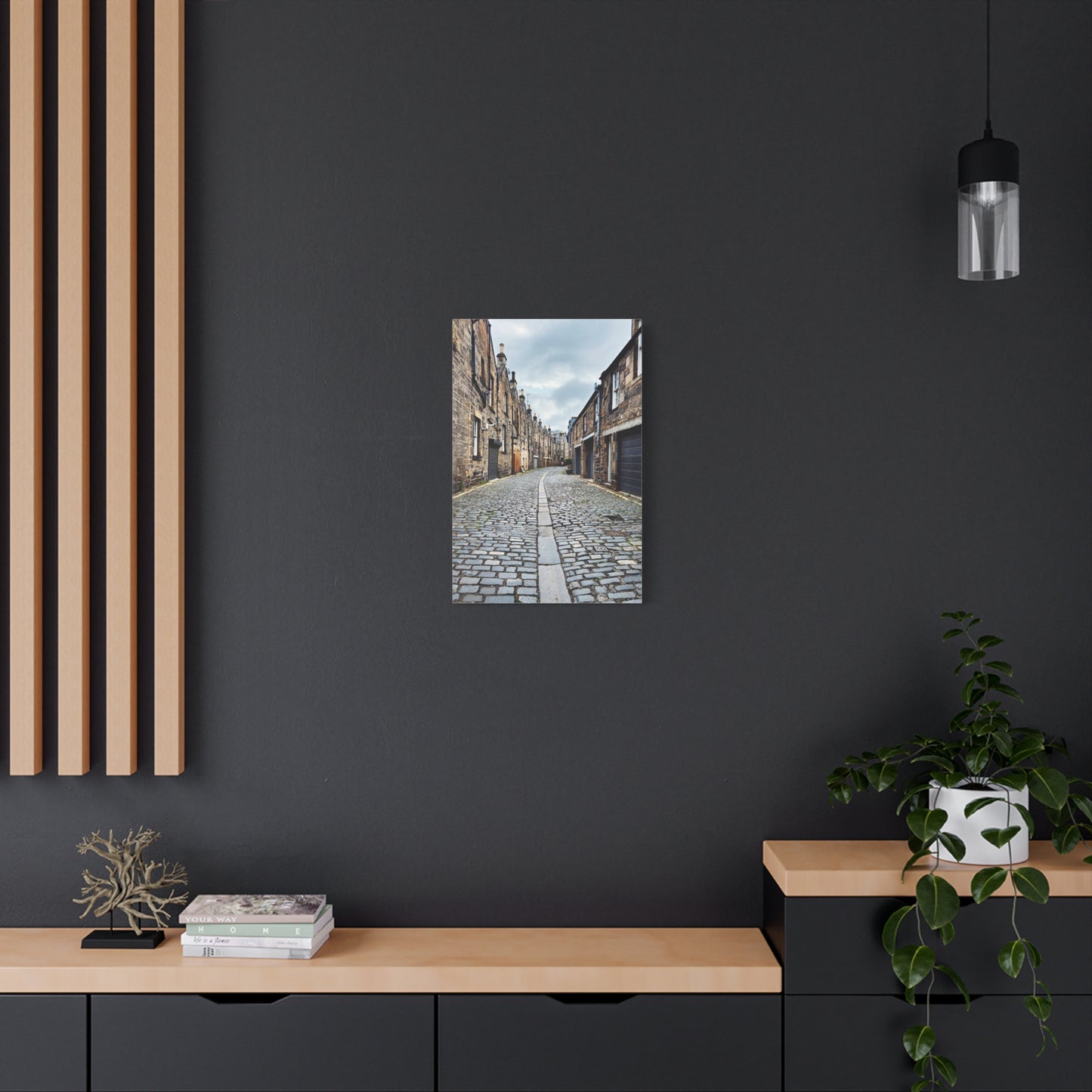 Scotland Cobblestone Alley - Stretch Matte Canvas (1.25")