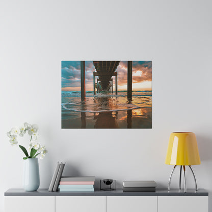 Pier Sunrise Florida Matte Stretched Canvas 0.75"