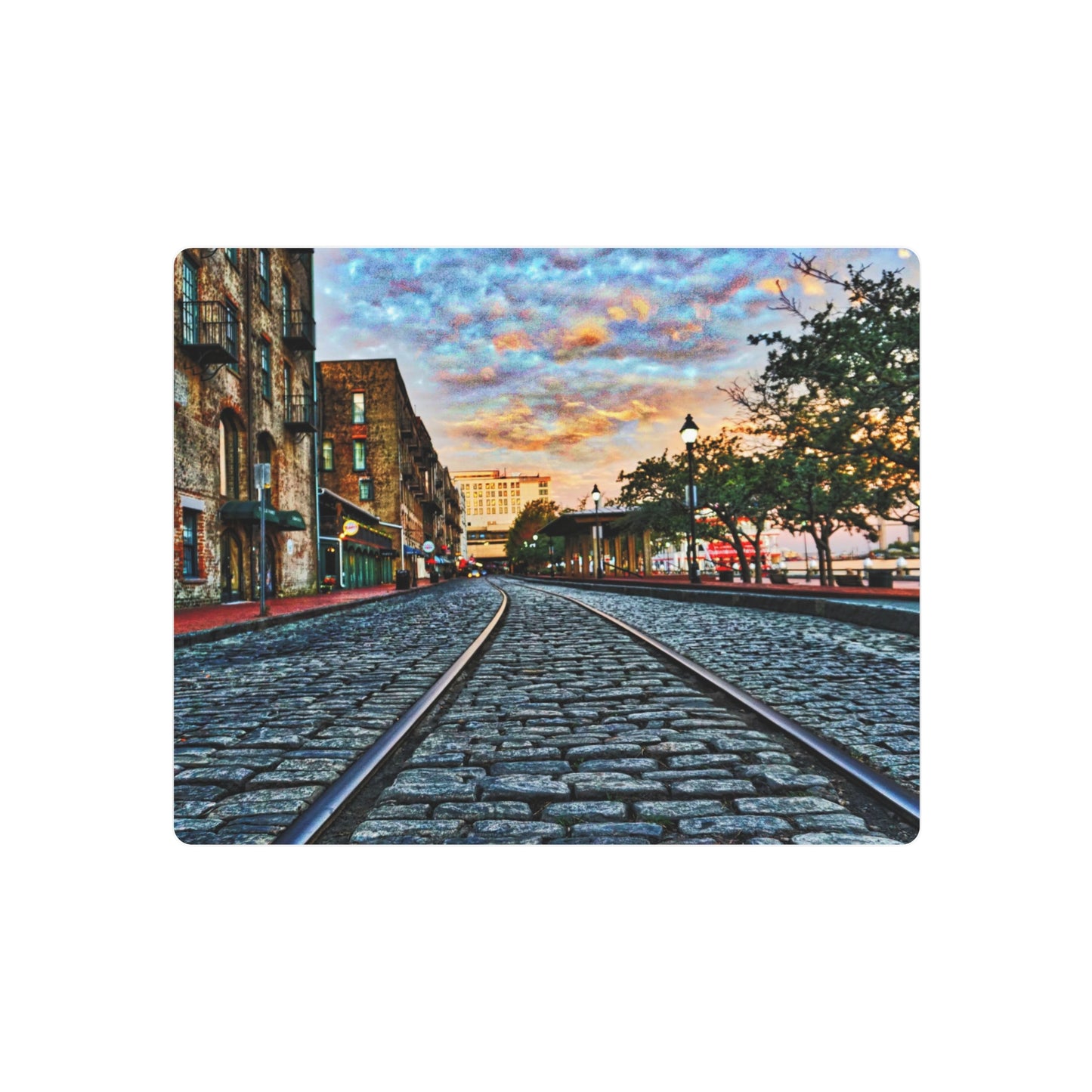 Historic River Street Sunrise - Metal Art Print