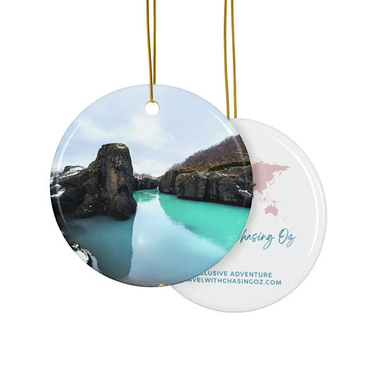 Iceland by Chasing Oz - Doubled-Sided Ceramic Ornaments