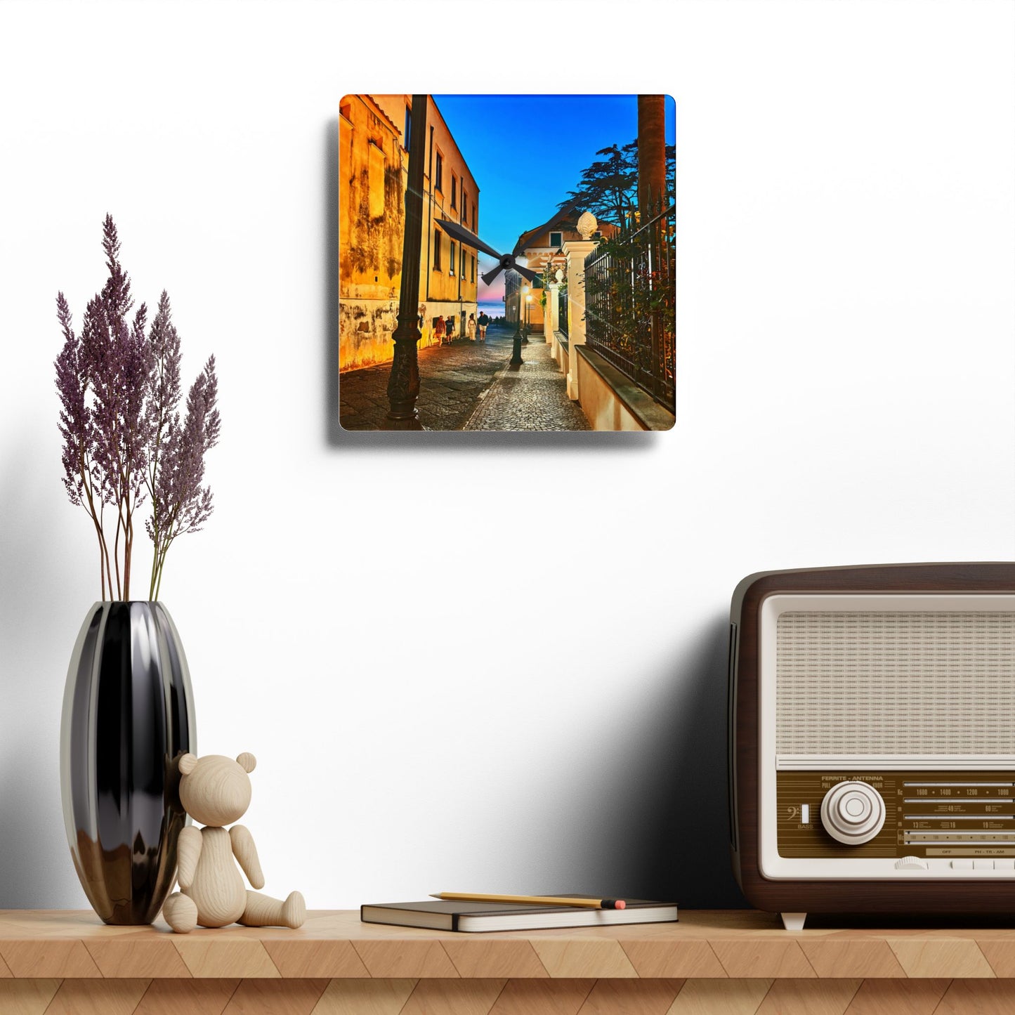 Sorrento Nights - Acrylic Wall Clock