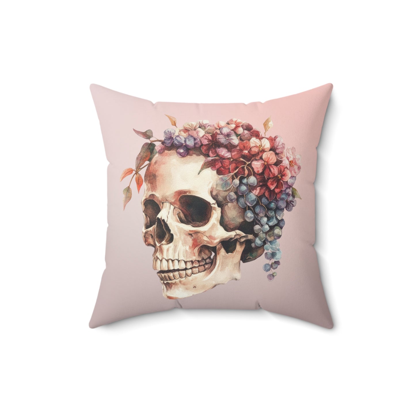 Floral Skull - Decorative Pillow