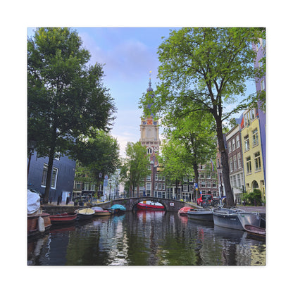 Amsterdam at Sundown by Chasing Oz - Stretched Canvas Print