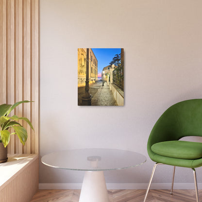 Amalfi Coast Nights Sunset Coastal Alley - Metal Art Sign