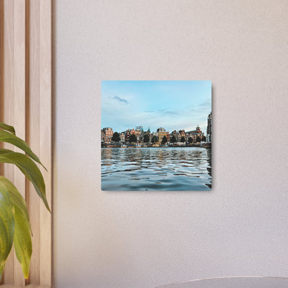 Amsterdam Canal Twilight by Chasing Oz - Metal Art Sign