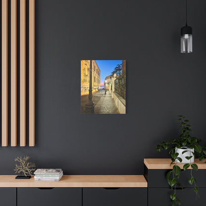 Amalfi Coast Nights Sunset Coastal Alley - Matte Canvas Print (1.25")