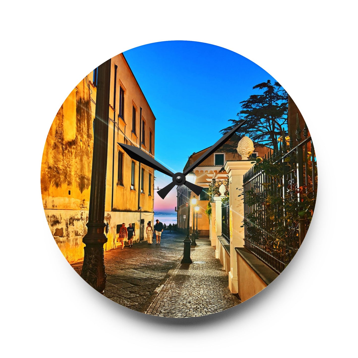 Sorrento Nights - Acrylic Wall Clock